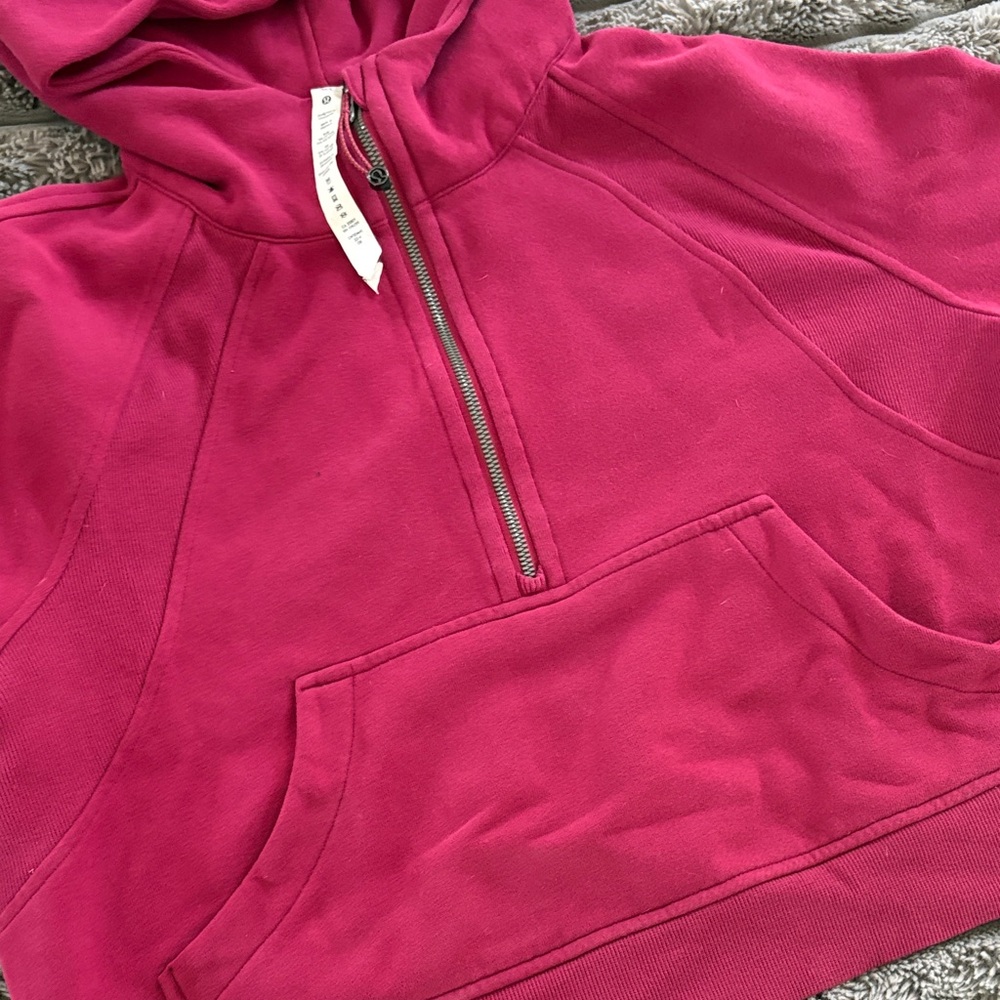 Pink Lululemon Scuba Cropped Hoodie - Picture 4 of 6